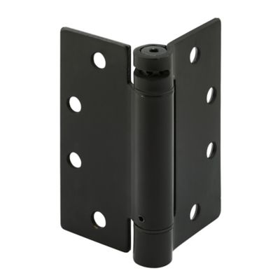 Prime-Line Door Hinge Commercial UL Adjustable Self-Closing Spring Hinge 4.5 x 4.5 in., Matte Black Finish .134 in., Gauge 3 pk.