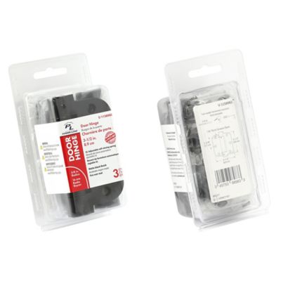 Image showing  Door Hinge Commercial UL Adjustable Self-Closing Spring Hinge 3.6 x 3.6 in., Matte Black Finish .106 in., Gauge 3 pk.