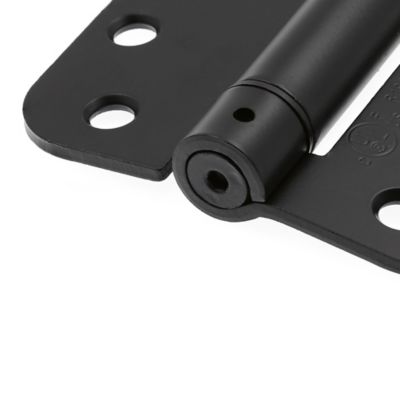 Image showing  Commercial UL Adjustable Self-Closing Spring Door Hinge 4 x 4 in., Screws Matte Black Finish .130 in., Gauge 3 pk.