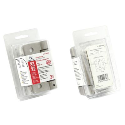 Image showing  Door Hinge Commercial UL Adjustable Self-Closing Spring Hinge 4 x 4 in., Satin Nickel Finish .130 in., Gauge 3 pk.