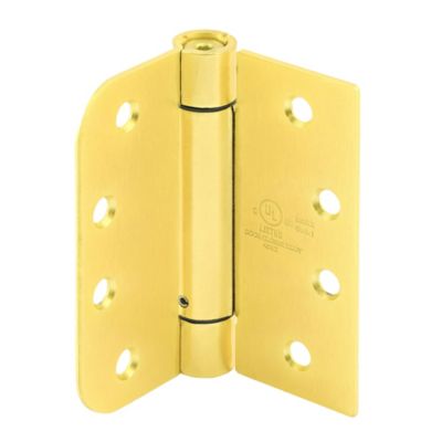 Prime-Line Door Hinge, Commercial, UL Adj. Self-Closing Spring, 4 in., Satin Nickel Finish, .130 in. ga., 3 pk., U 1159363