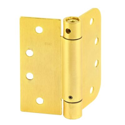 Image showing  Door Hinge, Commercial, UL Adj. Self-Closing Spring, 4 in., Satin Nickel Finish, .130 in. ga., 3 pk., U 1159363