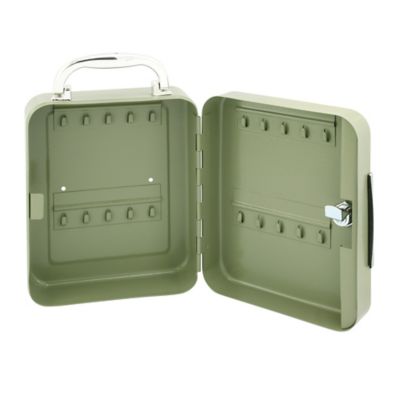 Image showing  20 Key Steel Cabinet with Keyed Lock and Handle 8 in. x 6-5/16 in. x 3 in. (Single Pack)