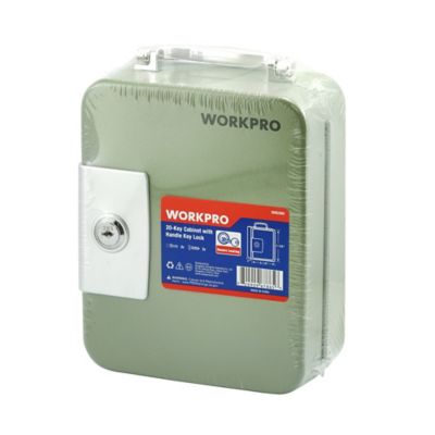 Image showing  20 Key Steel Cabinet with Keyed Lock and Handle 8 in. x 6-5/16 in. x 3 in. (Single Pack)