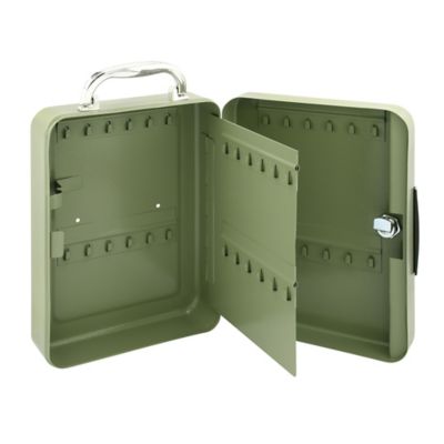Image showing  48 Key Steel Cabinet with Keyed Lock and Handle 10 in. x 7 in. x 3 in. (Single Pack)
