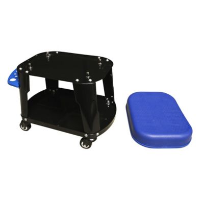 Image showing  Heavy Duty Roller Seat Stool with Tray and Tool Holder (Single Pack)