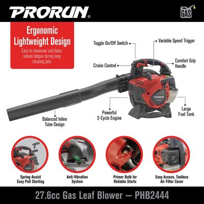 Image showing  450 160 MPH/450 CFM 27.6cc Gas Handheld Leaf Blower