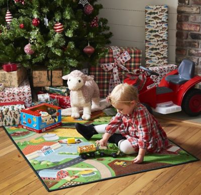 Image showing  Farm Play Mat with Toy Vehicles