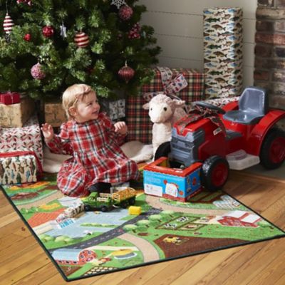 Image showing  Farm Play Mat with Toy Vehicles
