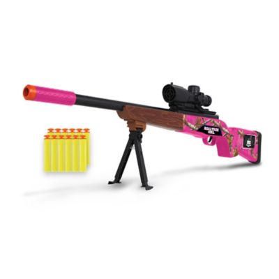 Realtree Hunting Rifle Includes Scope & 12 Suction Cup Soft Darts, Pink