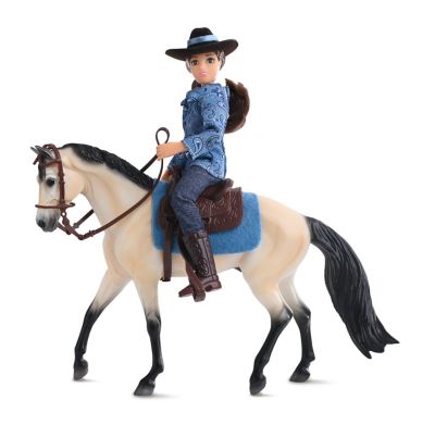 Breyer Freedom Series Western Horse And Rider, Mackenzie and Mesquite