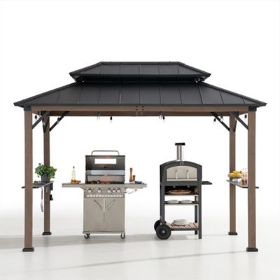 Image showing  8 ft. x 12 ft. Churchill Cedar Framed Grill Gazebo