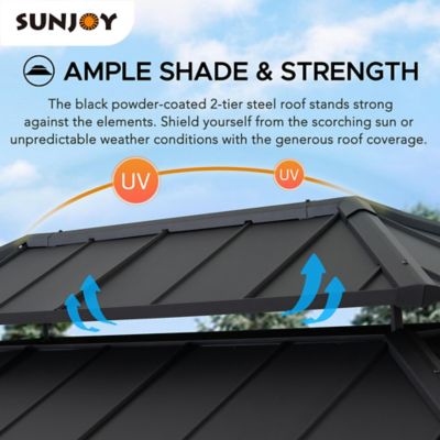 Image showing  8 ft. x 12 ft. Churchill Cedar Framed Grill Gazebo