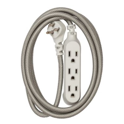 360 Electrical Habitat Braided 3-Outlet Extension Cord (8 ft. - Tungsten)