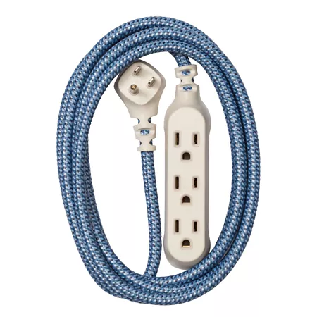 360 Electrical Habitat 3-Outlet Braided Extension Cord (8 ft - Summer Twilight) Extension Cords