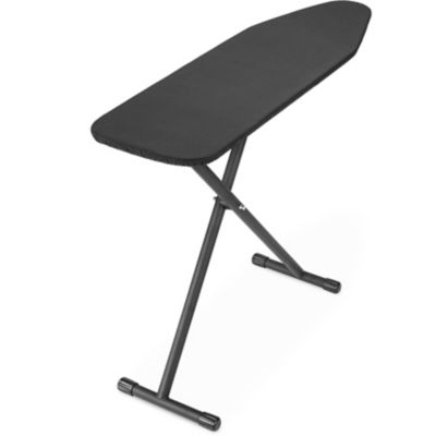 Whitmor Wardrobe T-Leg Ironing Board with Perforated Metal Top, Dark Gray Frame, and Padded Charcoal Cover, 5830-13658-CHAR
