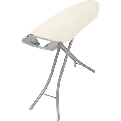 Whitmor Wide-Top Ironing Board with Iron Rest, Durable Steel Mesh Top, and Padded White Cover, 5555-11102