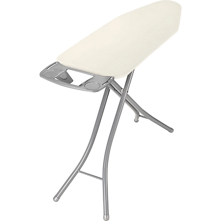 Whitmor Wide-Top Ironing Board with Iron Rest, Durable Steel Mesh Top, and Padded White Cover, 5555-11102