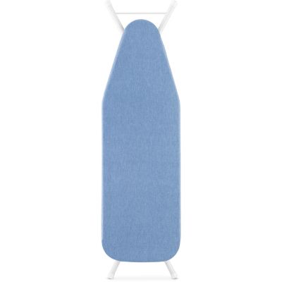 Image showing  Compact 4-Leg Metal Mesh Top Ironing Board with Padded Blue Cover