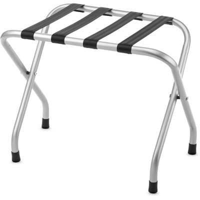 Whitmor Powder-Coated Metal Folding Luggage Rack, Silver, 5831-13663-SLVR