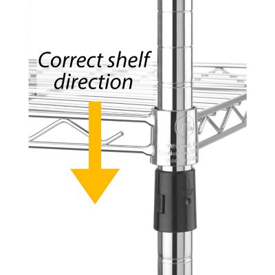 Image showing  Supreme 5-Tier Shelving with 350 lb. Weight Capacity per Shelf, 72 H x 36 W x 14 D in., Chrome