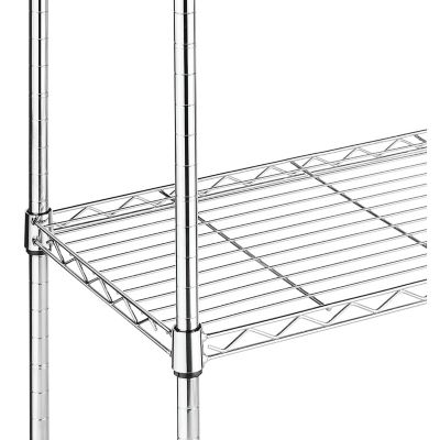 Image showing 6 th Whitmor Supreme Small 3-Tier Shelving with 200 lb. Weight Capacity per Shelf, 30 H x 23 W x 13 D in., Chrome