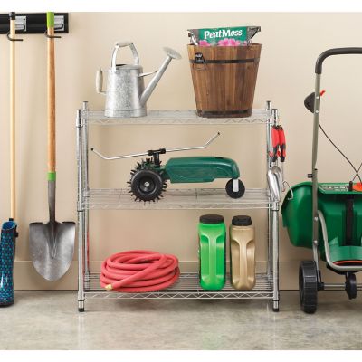 Image showing  Supreme 3-Tier Shelving with 350 lb. Weight Capacity per Shelf, 36 in. x 36 in. x 14 in., Chrome