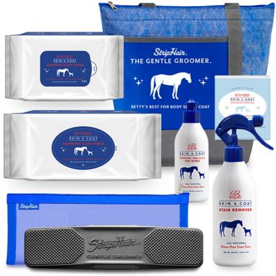 StripHair 8pc Horse Multi-Purpose Grooming Coat Care Tote Bag Kit