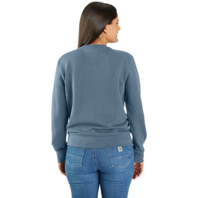 Image showing  Women's TENCEL Relaxed Fit Midweight French Terry Crew Neck Sweatshirt