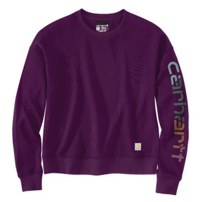 Image showing  Women's Tencel Logo Sleeve Graphic Work Sweatshirt