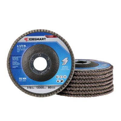 JobSmart 4-1/2 in. A120 Metal Flap Disc Wheel Set, 8 pc.