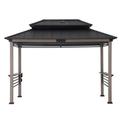 『GAZEBOS and TRELLISES』ガゼボ、トレリス　洋書 APEX GARDEN YH-20S117HD 8 ft. x 8 ft. Gazebo with Mosquito