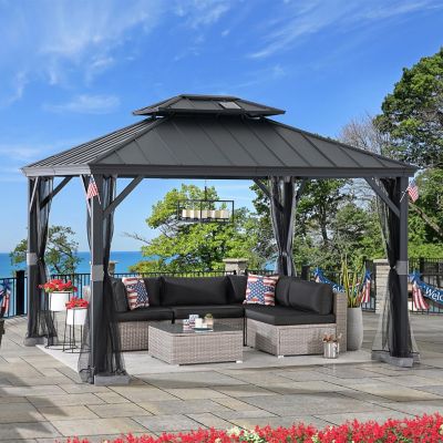 Image showing  Solar Powered Hardtop Gazebo