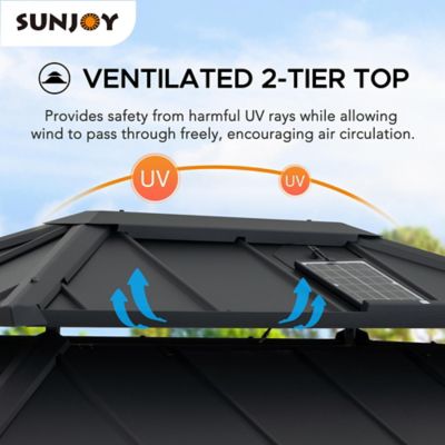 Image showing  Solar Powered Hardtop Gazebo