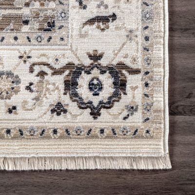 Image showing  Oliveira Floral Medallion Fringe Area Rug