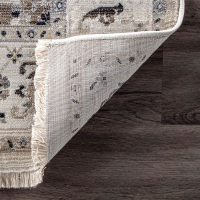Image showing  Oliveira Floral Medallion Fringe Area Rug
