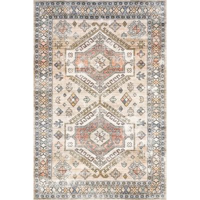 nuLOOM Mae Tribal Motif Machine Washable Area Rug