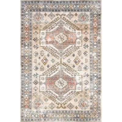 nuLOOM Mae Tribal Motif Machine Washable Area Rug