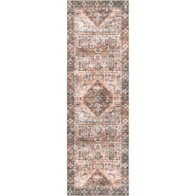 nuLOOM Devin Machine Washable Vintage Medallion Area Rug