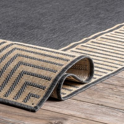 Image showing 5 th nuLOOM Asha Simple Border Indoor/Outdoor Polypropylene Area Rug