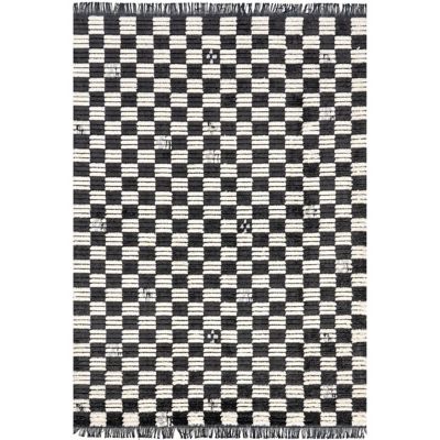 nuLOOM Pania Contemporary Checkered Fringe Area Rug