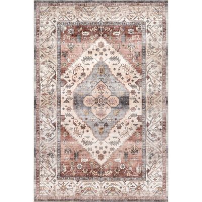 nuLOOM Jenise Traditional Medallion Machine Washable Area Rug