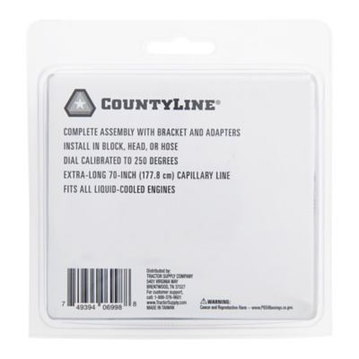 Image showing 5 th CountyLine Universal Tractor Temperature Gauge