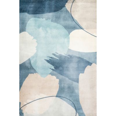 nuLOOM Sheree Abstract Watercolor Machine Washable Area Rug