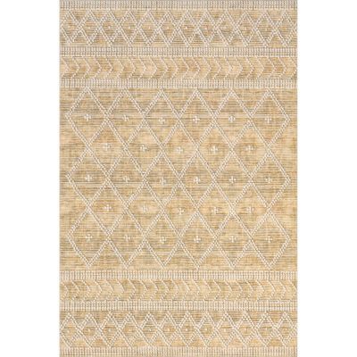 nuLOOM Una Lattice Stain-Resistant Machine Washable Area Rug