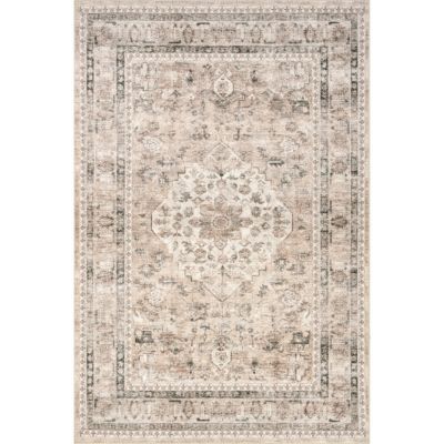 nuLOOM Davi Faded Stain-Resistant Polyester Area Rug, Machine Washable
