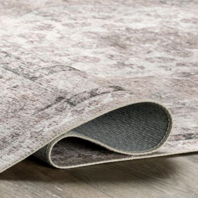 Image showing 5 th nuLOOM Davi Faded Stain-Resistant Polyester Area Rug, Machine Washable
