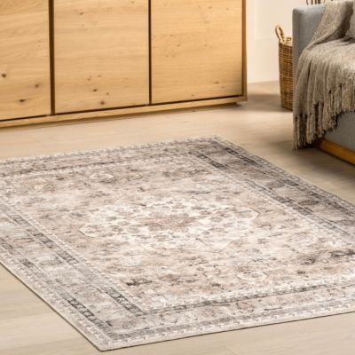 Image showing 8 th nuLOOM Davi Faded Stain-Resistant Polyester Area Rug, Machine Washable