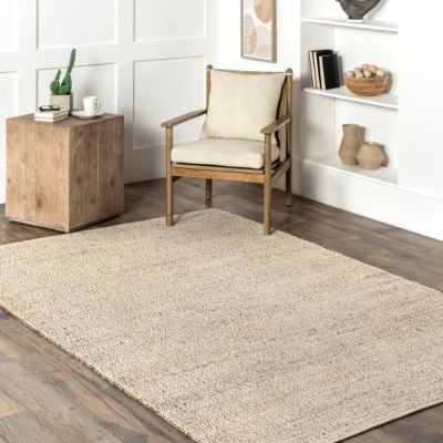 Image showing 7 th nuLOOM Elfriede Farmhouse Jute Blend Area Rug