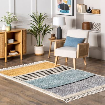 nuLOOM Tamara Abstract Lined Tasseled Area Rug at Tractor Supply Co.